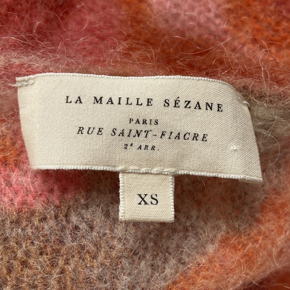 Sezane Alban Mohair Knit Floral Sweater Multi Colors Fits XS to S - Picture 6 of 17